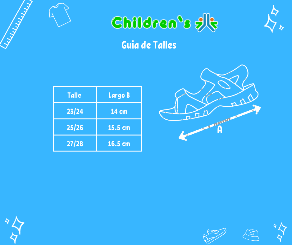 Tabla de talles — Sandalia todo Goma Franciscana Barbie