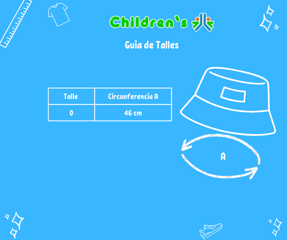 Tabla de talles — Gorro Piluso Tela Liso