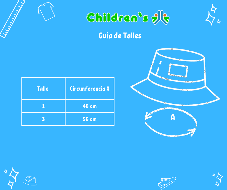 Tabla de talles — Gorro Piluso con Holograma Barbie Corazon