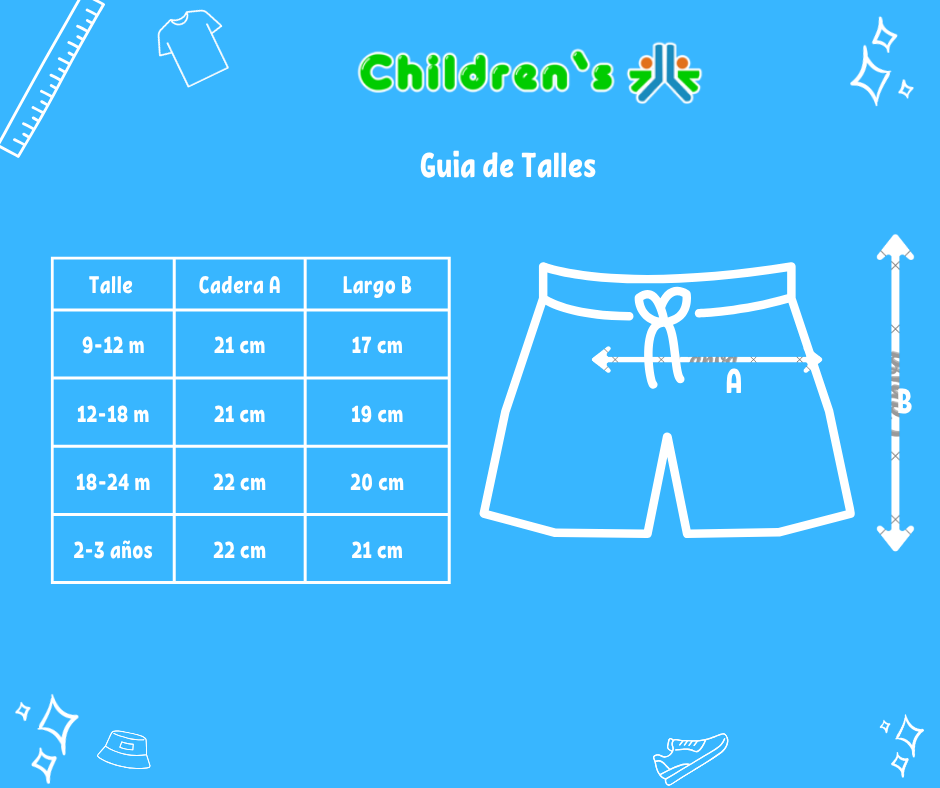 Tabla de talles — Short de Jean Nena