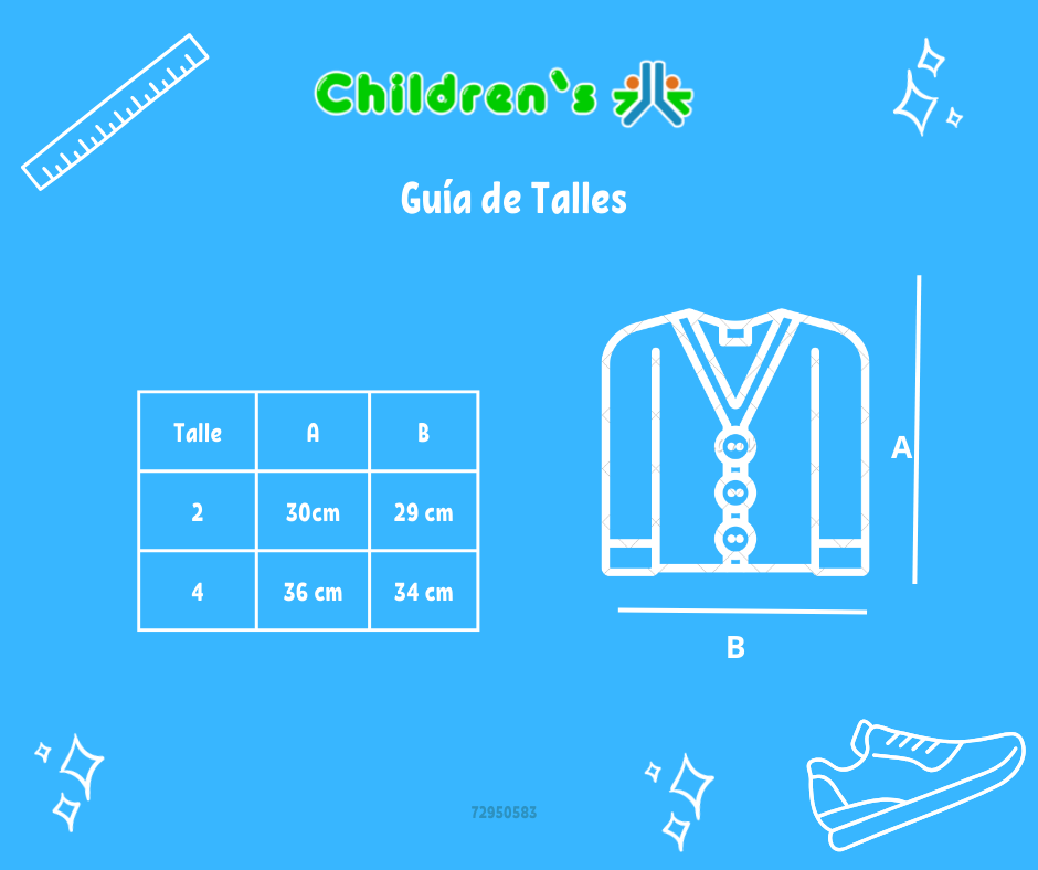 Tabla de talles — Saco Tejido Diseño Cuadriculado