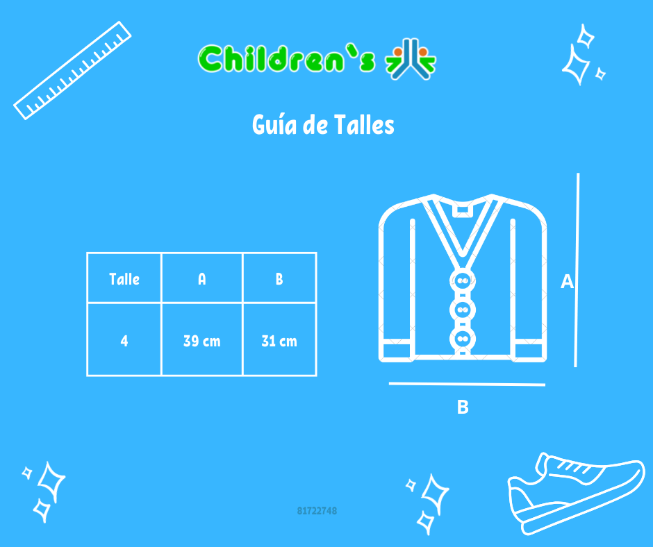 Tabla de talles — Saquito de Cashmilon