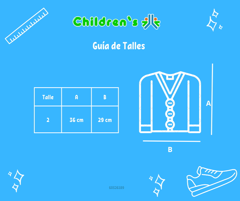 Tabla de talles — Saquito de Cashmilon Liso