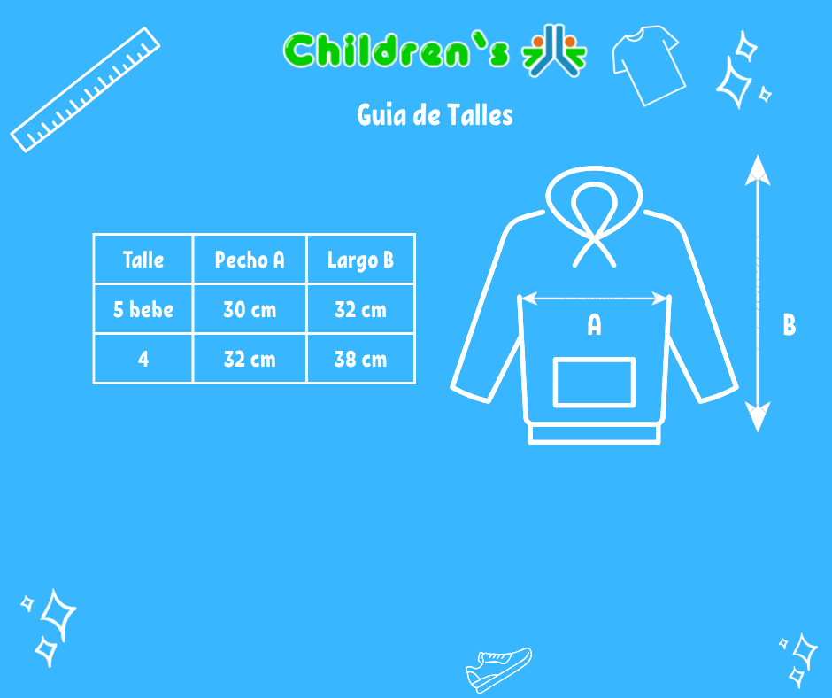 Tabla de talles — Buzo Polar con Velcro
