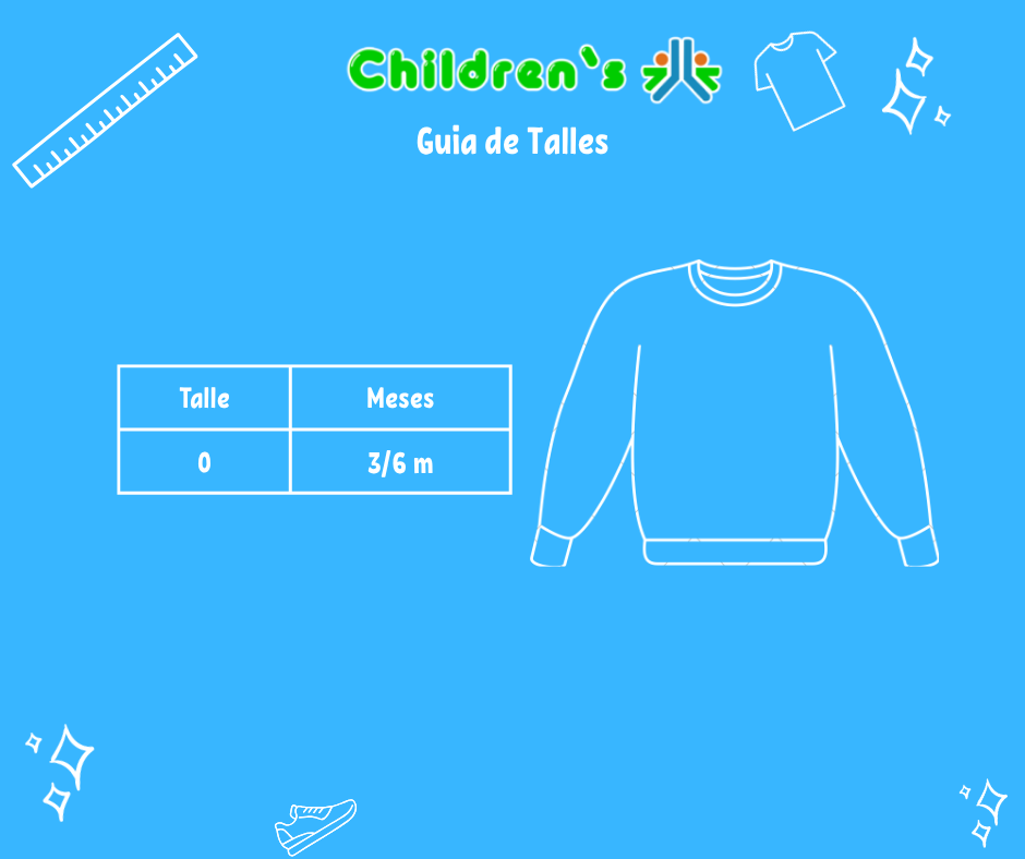 Tabla de talles — Buzo Polar Aplique Parche Holiday