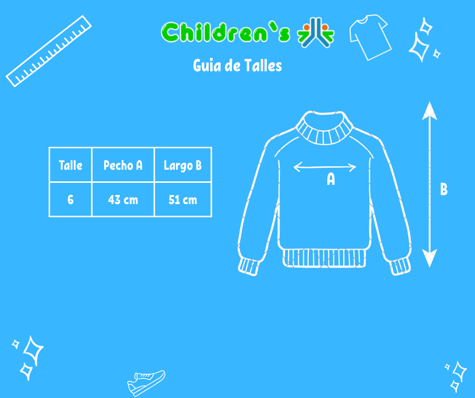 Tabla de talles — Buzo Polar con Cierre Jaspeado