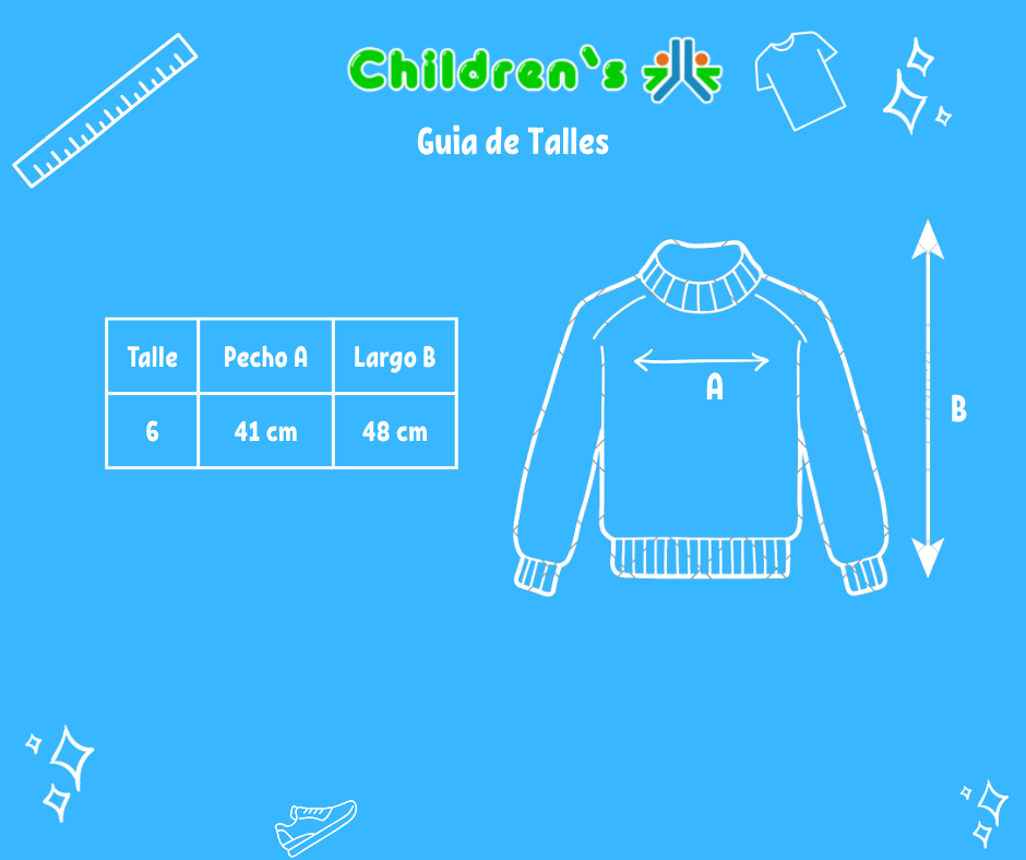 Tabla de talles — Buzo Polar con Cierre Jaspeado