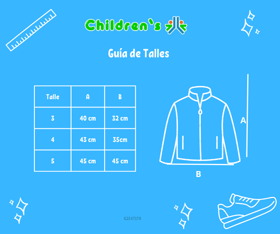 Tabla de talles — Campera Tejida con Cierre