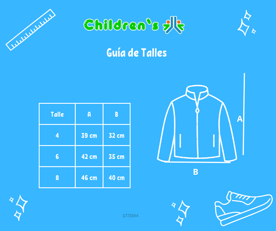 Tabla de talles — Campera tejida de lana rayada con capucha con cierre