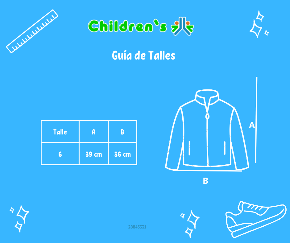 Tabla de talles — Campera Tejida con Cierre