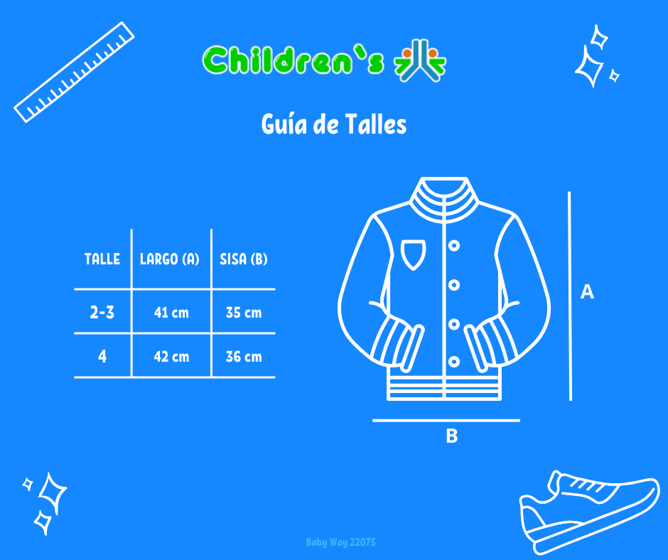 Tabla de talles — Campera Peluda Con Capucha