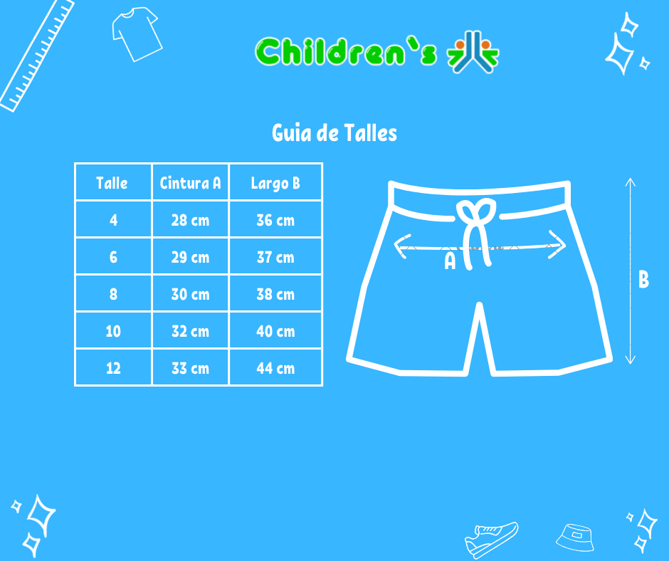 Tabla de talles — Short Bermuda Algodón Rustico Varón
