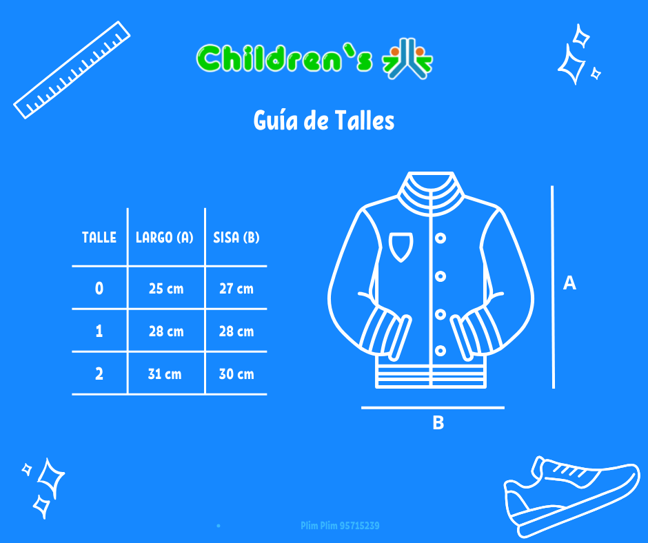 Tabla de talles — Campera de Piel con Capucha