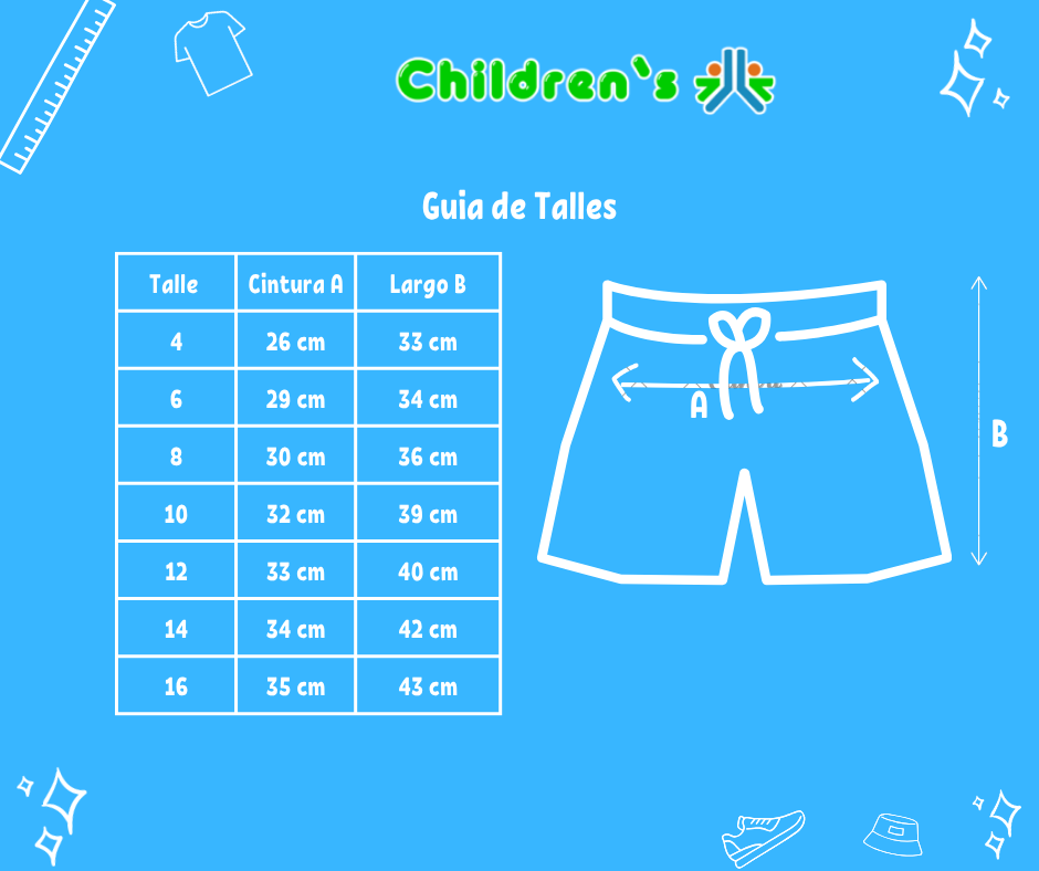 Tabla de talles — Bermuda Rustico De Algodon