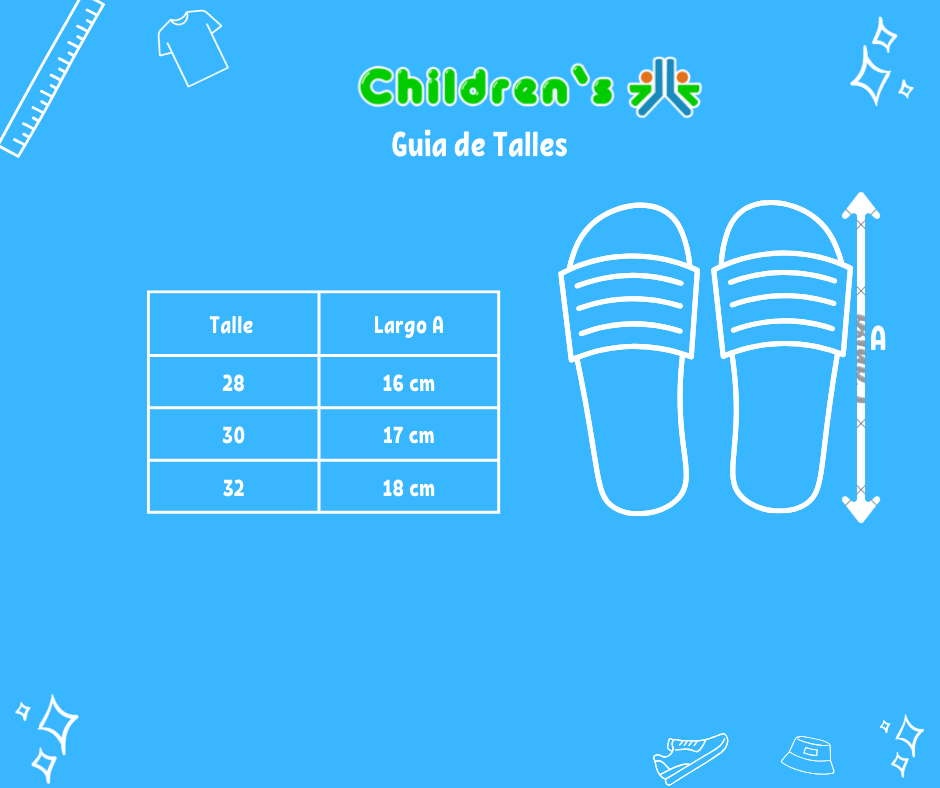 Tabla de talles — Chinela Simpson Goma Liza
