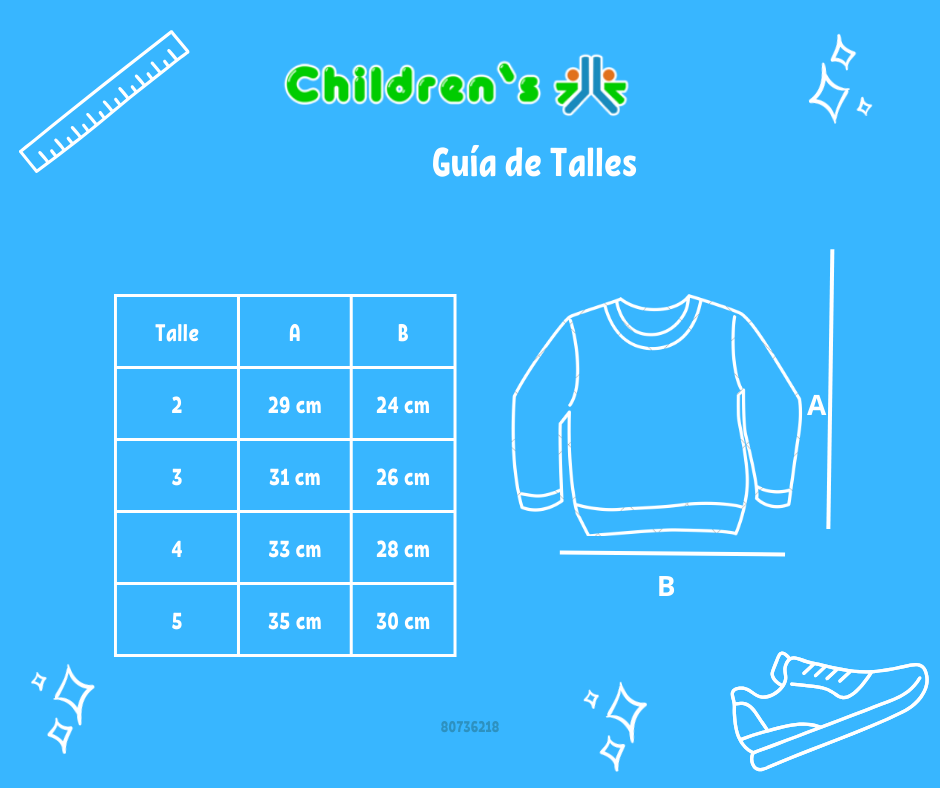 Tabla de talles — Buzo Algodón