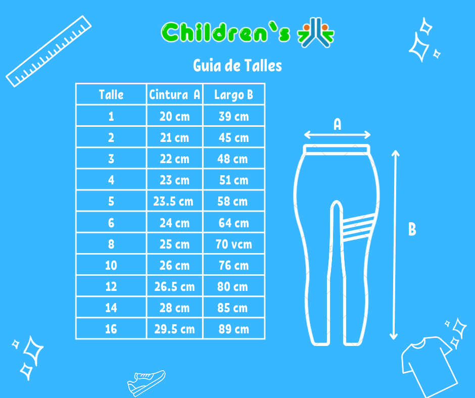 Tabla de talles — Calzas Termicas Estampadas Corazon