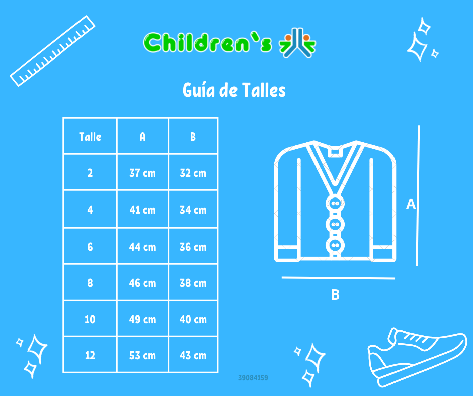 Tabla de talles — Saco Tejido de Cashmilon Calado
