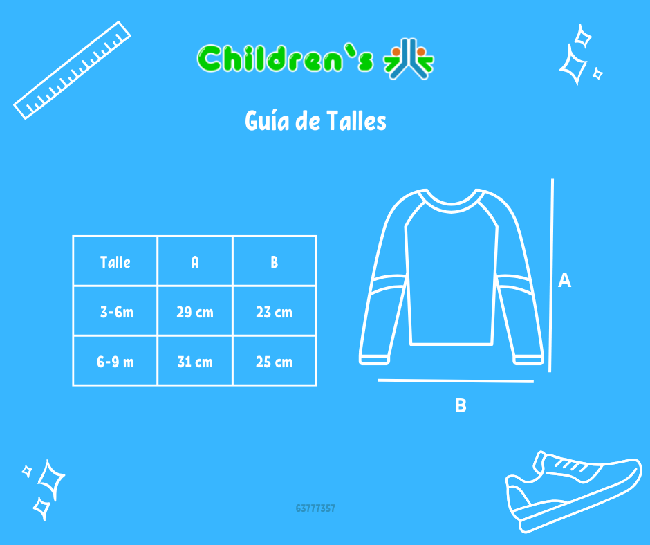 Tabla de talles — Remera Manga Larga Rayada
