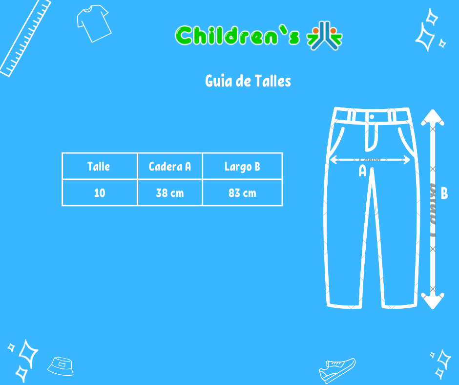 Tabla de talles — Pantalon Gabardina Cargo