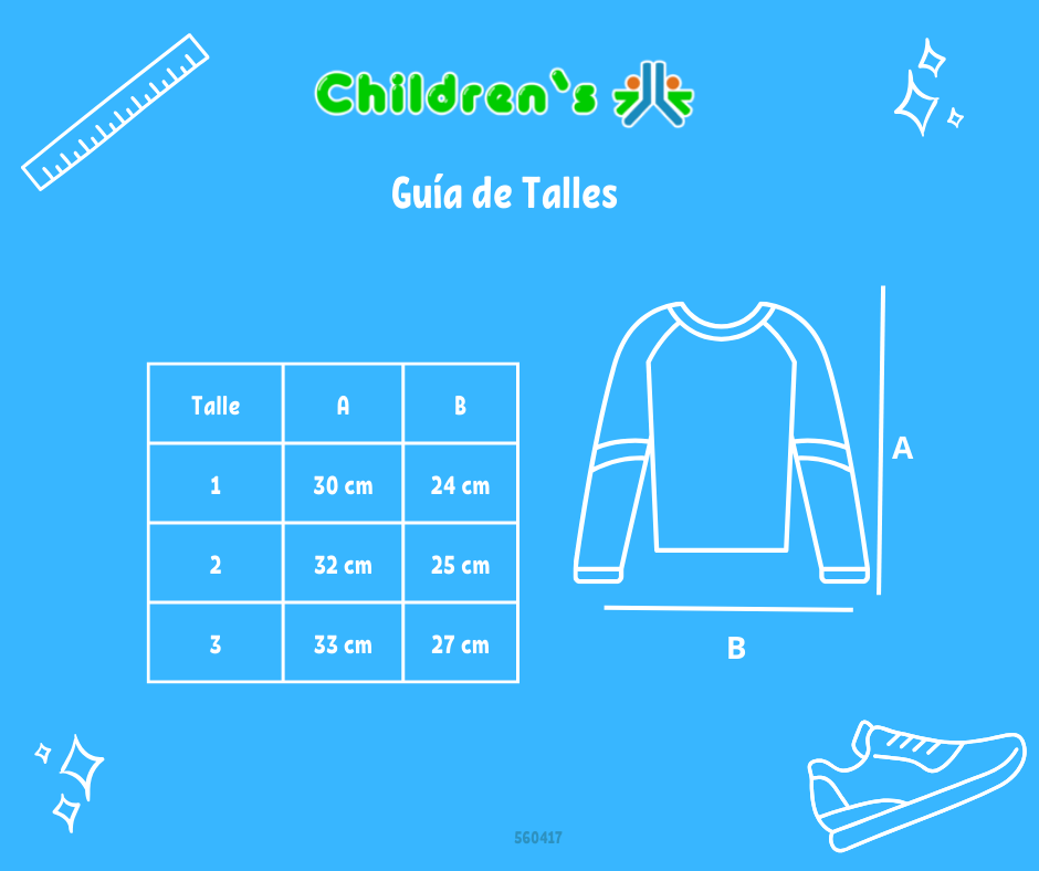 Tabla de talles — Remera Manga Larga