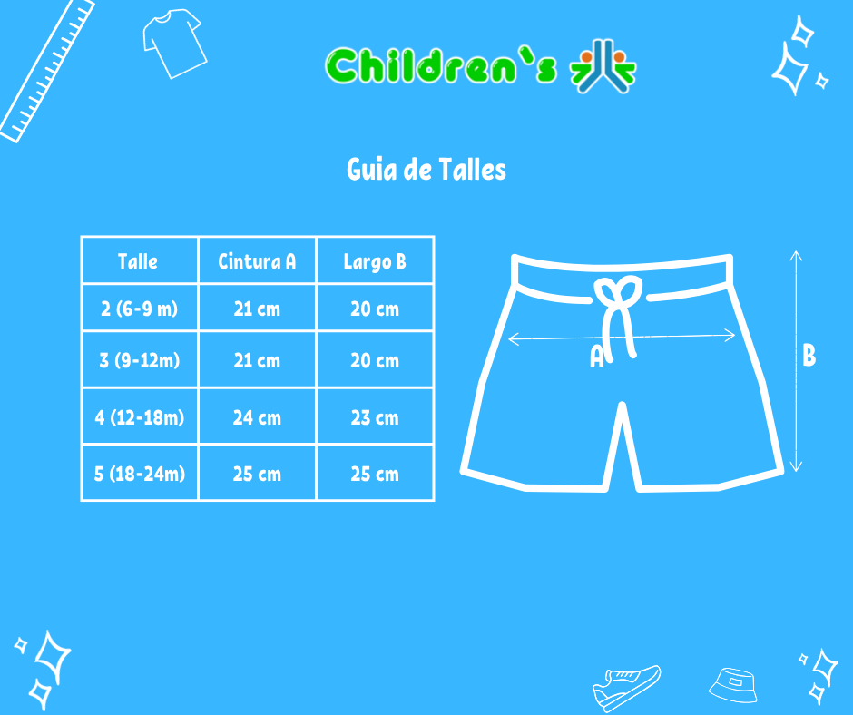 Tabla de talles — short Rustico Liso