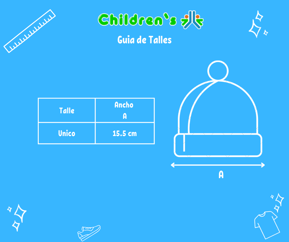 Tabla de talles — Gorro de Algodon con Nudo