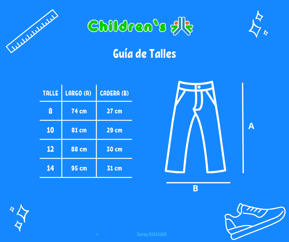 Tabla de talles — Pantalon Cuero Ecologico Negro