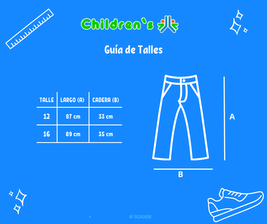 Tabla de talles — Pantalon Cuero Negro Liso