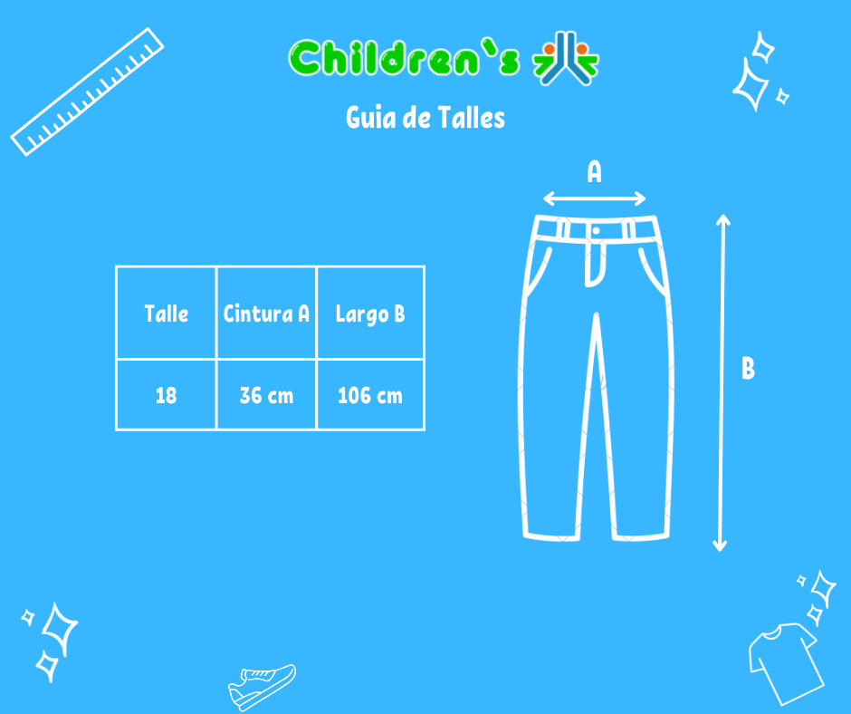 Tabla de talles — Pantalon Cuero Ecologico Animal Print