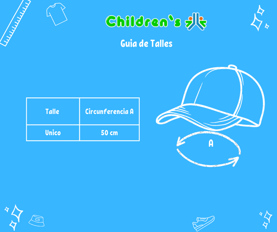 Tabla de talles — Gorro Visera sola Cap Rayado