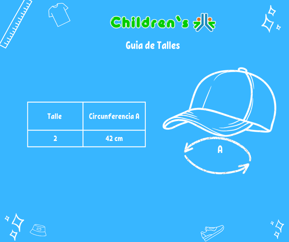 Tabla de talles — Gorro Cap Estampado Forrado Con Elastico