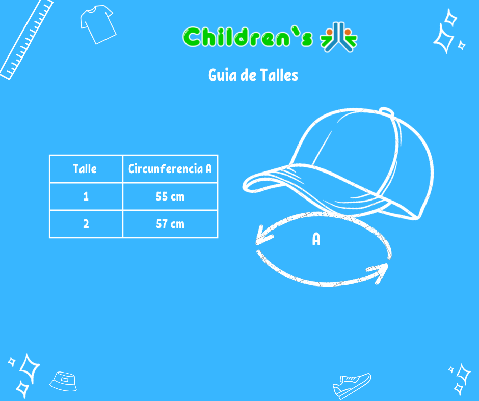 Tabla de talles — Gorro Cap - Power Rangers