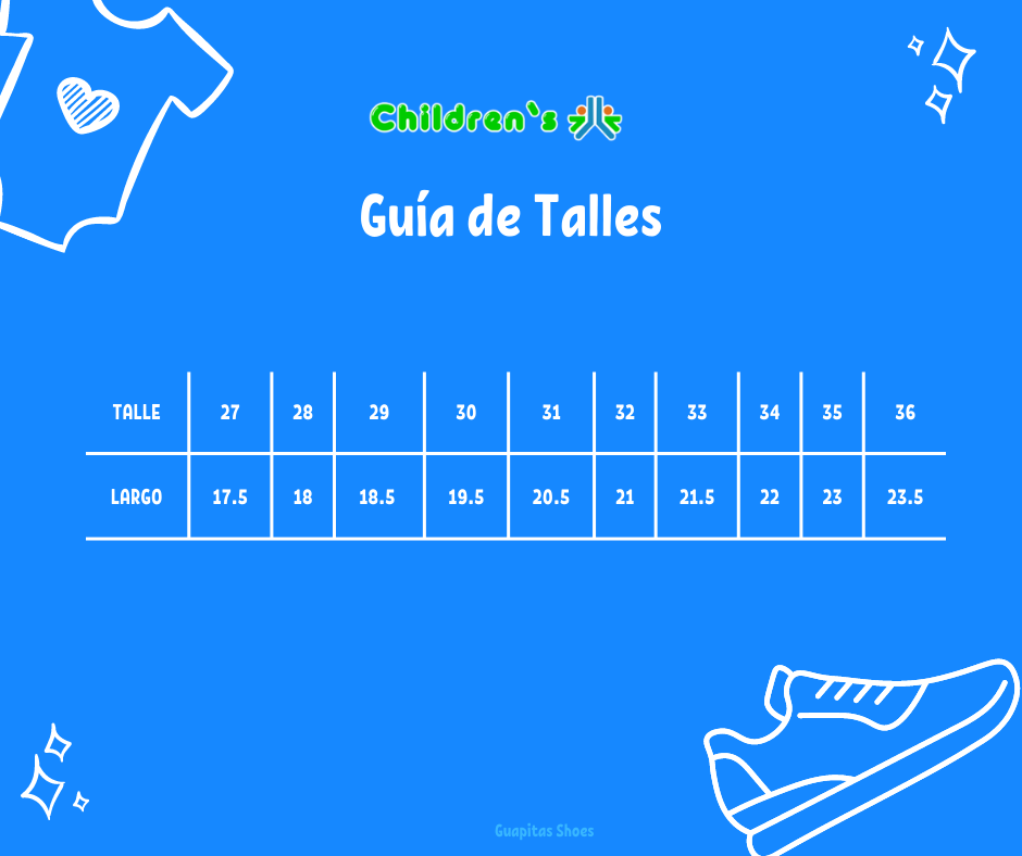 Tabla de talles — Borcego Cuero Graneado