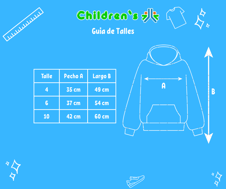 Tabla de talles — Buzo Polar Liso con Cierre