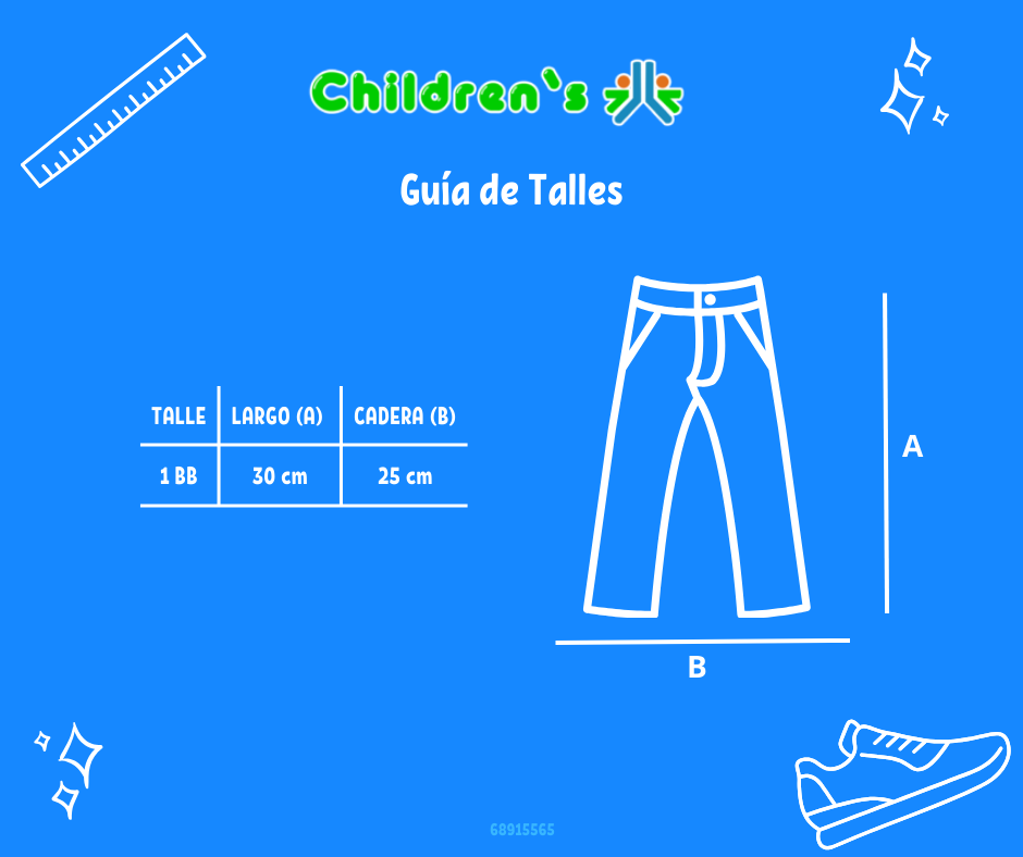Tabla de talles — Pantalon Jogging Corderoy con cintura elastizada