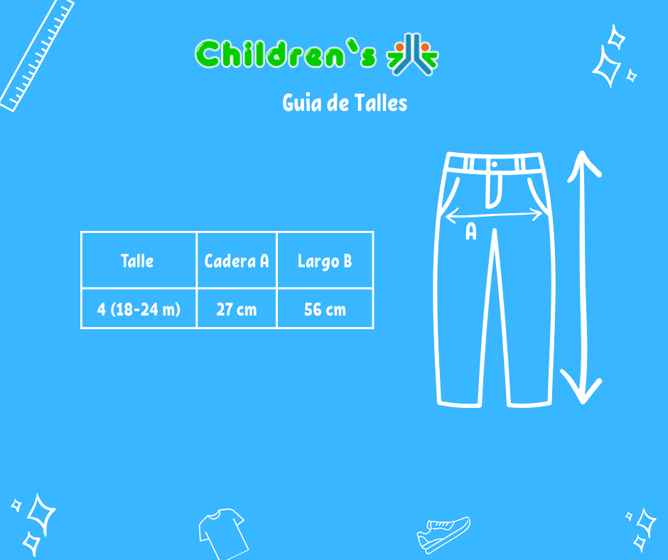 Tabla de talles — Pantalon de Vestir Gabardina elastisada
