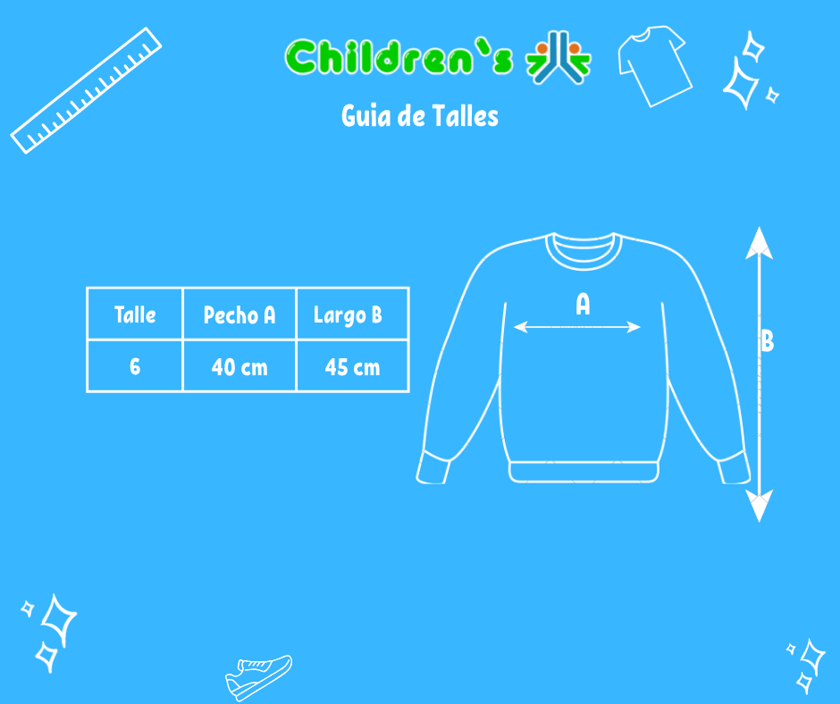 Tabla de talles — Buzo Algodon Rustico Jaspeado