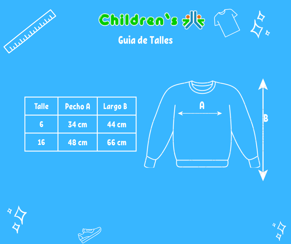 Tabla de talles — Buzo Algodon Rustico