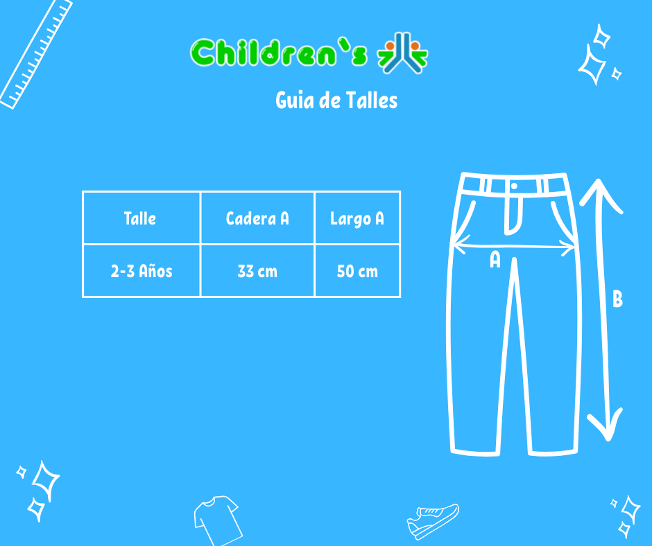 Tabla de talles — Pantalon con pinza y cintura elastizada tela mecanica