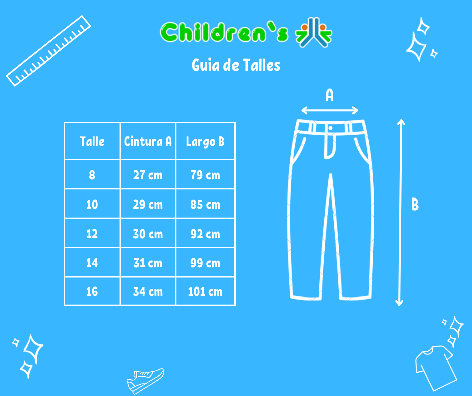 Tabla de talles — Pantalon Cuero Ecologico