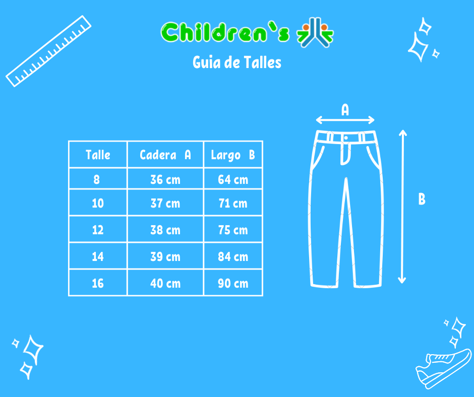Tabla de talles — Pantalon de Corderoy