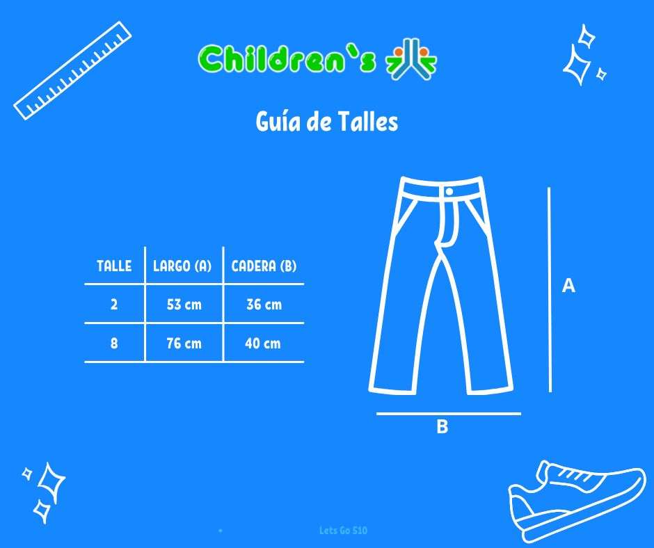 Tabla de talles — Pantalon de Corderoy
