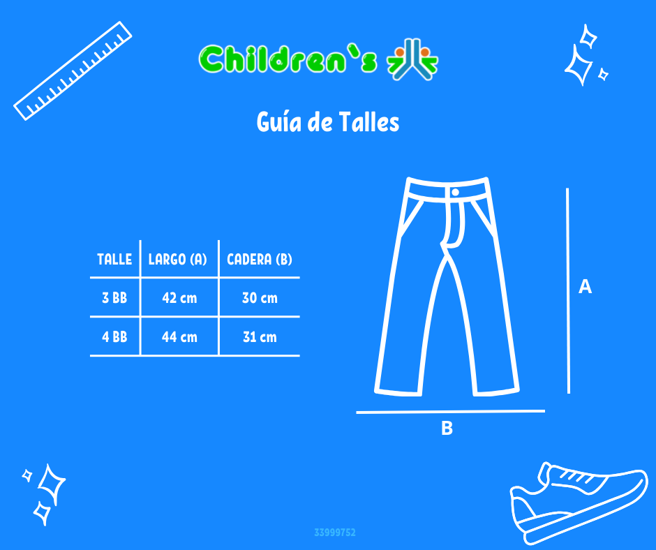 Tabla de talles — Pantalon de Corderoy Liso