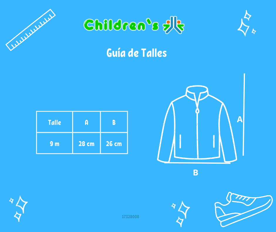 Tabla de talles — Campera Tejida con Cierre