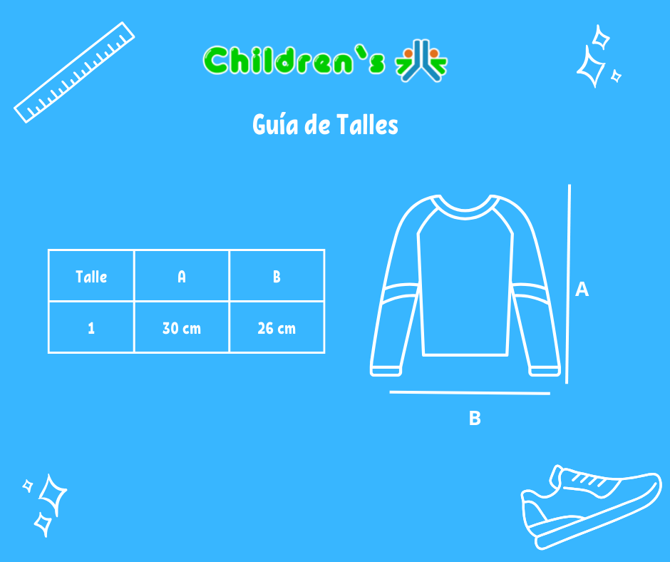 Tabla de talles — Remera Manga Larga Rayada