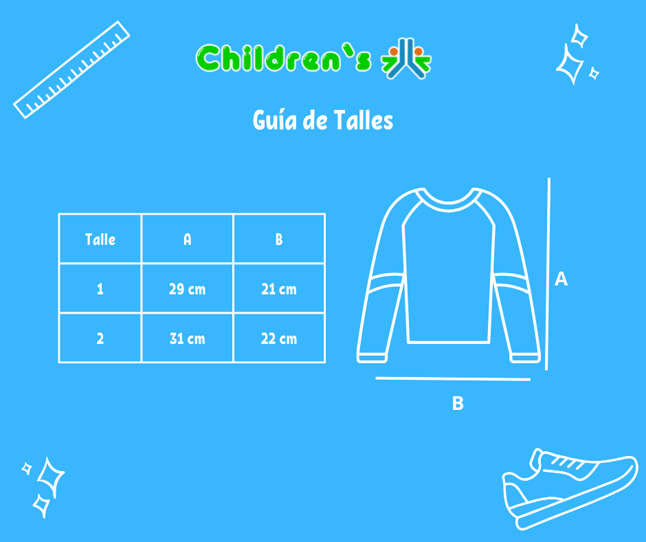 Tabla de talles — Remera Manga Larga Flores