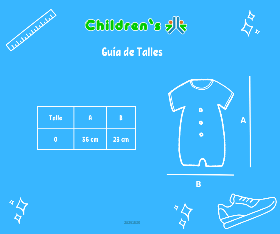 Tabla de talles — Enteritos Babucha crep  punto smock