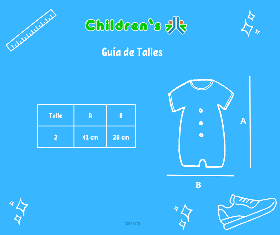 Tabla de talles — Enteritos Babucha batista cuello bordado