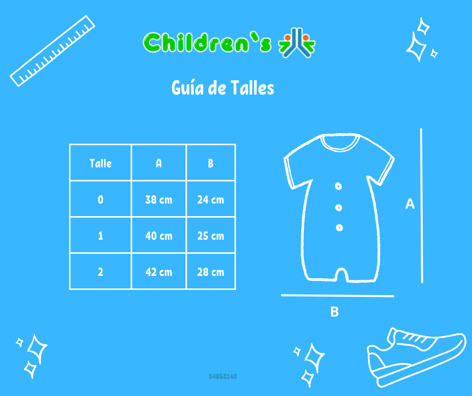 Tabla de talles — Enteritos Babucha Pique con bordado